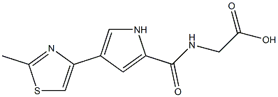 ({[4-(2-methyl-1,3-thiazol-4-yl)-1H-pyrrol-2-yl]carbonyl}amino)acetic acid Struktur