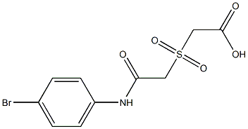 ({2-[(4-bromophenyl)amino]-2-oxoethyl}sulfonyl)acetic acid Struktur