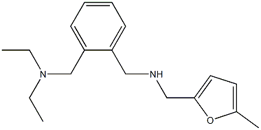 ({2-[(diethylamino)methyl]phenyl}methyl)[(5-methylfuran-2-yl)methyl]amine Struktur