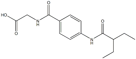 ({4-[(2-ethylbutanoyl)amino]benzoyl}amino)acetic acid Struktur