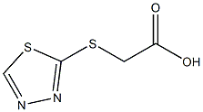 (1,3,4-thiadiazol-2-ylthio)acetic acid Struktur