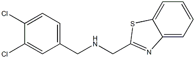 (1,3-benzothiazol-2-ylmethyl)[(3,4-dichlorophenyl)methyl]amine Struktur