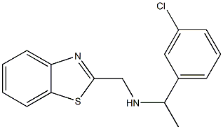 (1,3-benzothiazol-2-ylmethyl)[1-(3-chlorophenyl)ethyl]amine Struktur