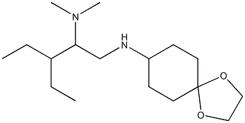 (1-{1,4-dioxaspiro[4.5]decan-8-ylamino}-3-ethylpentan-2-yl)dimethylamine Struktur