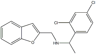 (1-benzofuran-2-ylmethyl)[1-(2,4-dichlorophenyl)ethyl]amine Struktur