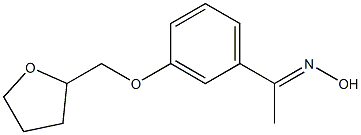 (1E)-1-[3-(tetrahydrofuran-2-ylmethoxy)phenyl]ethanone oxime Struktur