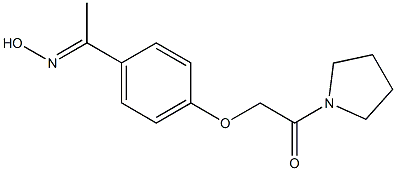 (1E)-1-[4-(2-oxo-2-pyrrolidin-1-ylethoxy)phenyl]ethanone oxime Struktur