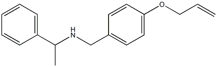 (1-phenylethyl)({[4-(prop-2-en-1-yloxy)phenyl]methyl})amine Struktur