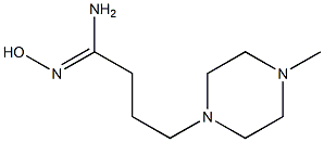 (1Z)-N'-hydroxy-4-(4-methylpiperazin-1-yl)butanimidamide Struktur