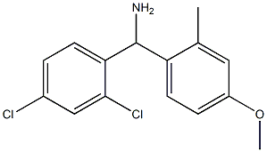 (2,4-dichlorophenyl)(4-methoxy-2-methylphenyl)methanamine Struktur