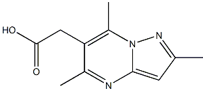 (2,5,7-trimethylpyrazolo[1,5-a]pyrimidin-6-yl)acetic acid Struktur