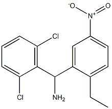 (2,6-dichlorophenyl)(2-ethyl-5-nitrophenyl)methanamine Struktur