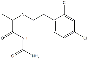 (2-{[2-(2,4-dichlorophenyl)ethyl]amino}propanoyl)urea Struktur