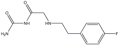 (2-{[2-(4-fluorophenyl)ethyl]amino}acetyl)urea Struktur