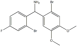 (2-bromo-4,5-dimethoxyphenyl)(2-bromo-4-fluorophenyl)methanamine Struktur