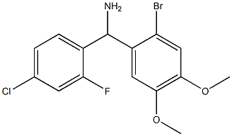 (2-bromo-4,5-dimethoxyphenyl)(4-chloro-2-fluorophenyl)methanamine Struktur