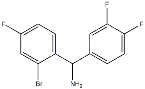 (2-bromo-4-fluorophenyl)(3,4-difluorophenyl)methanamine Struktur