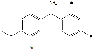 (2-bromo-4-fluorophenyl)(3-bromo-4-methoxyphenyl)methanamine Struktur