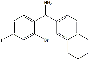 (2-bromo-4-fluorophenyl)(5,6,7,8-tetrahydronaphthalen-2-yl)methanamine Struktur