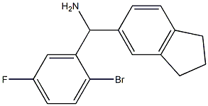 (2-bromo-5-fluorophenyl)(2,3-dihydro-1H-inden-5-yl)methanamine Struktur