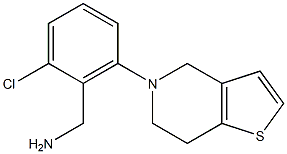 (2-chloro-6-{4H,5H,6H,7H-thieno[3,2-c]pyridin-5-yl}phenyl)methanamine Struktur