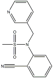 (2-cyanophenyl)-N-(pyridin-3-ylmethyl)methanesulfonamide Struktur