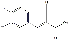 (2E)-2-cyano-3-(3,4-difluorophenyl)acrylic acid Struktur