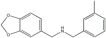 (2H-1,3-benzodioxol-5-ylmethyl)[(3-methylphenyl)methyl]amine Struktur