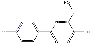 (2S,3R)-2-[(4-bromobenzoyl)amino]-3-hydroxybutanoic acid Struktur