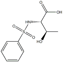 (2S,3R)-3-hydroxy-2-[(phenylsulfonyl)amino]butanoic acid Struktur