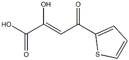 (2Z)-2-hydroxy-4-oxo-4-(thiophen-2-yl)but-2-enoic acid Struktur