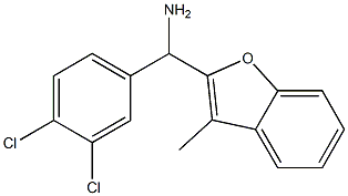 (3,4-dichlorophenyl)(3-methyl-1-benzofuran-2-yl)methanamine Struktur