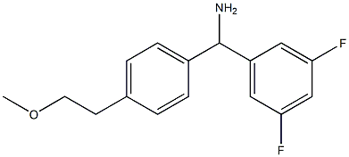 (3,5-difluorophenyl)[4-(2-methoxyethyl)phenyl]methanamine Struktur