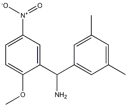 (3,5-dimethylphenyl)(2-methoxy-5-nitrophenyl)methanamine Struktur