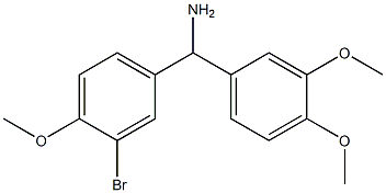 (3-bromo-4-methoxyphenyl)(3,4-dimethoxyphenyl)methanamine Struktur