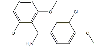 (3-chloro-4-methoxyphenyl)(2,6-dimethoxyphenyl)methanamine Struktur