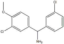 (3-chloro-4-methoxyphenyl)(3-chlorophenyl)methanamine Struktur