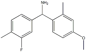 (3-fluoro-4-methylphenyl)(4-methoxy-2-methylphenyl)methanamine Struktur