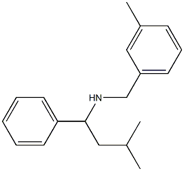 (3-methyl-1-phenylbutyl)[(3-methylphenyl)methyl]amine Struktur