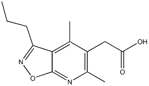 (4,6-dimethyl-3-propylisoxazolo[5,4-b]pyridin-5-yl)acetic acid Struktur