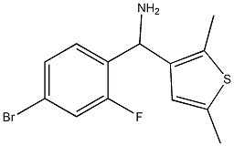 (4-bromo-2-fluorophenyl)(2,5-dimethylthiophen-3-yl)methanamine Struktur