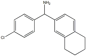 (4-chlorophenyl)(5,6,7,8-tetrahydronaphthalen-2-yl)methanamine Struktur