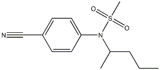 (4-cyanophenyl)-N-(pentan-2-yl)methanesulfonamide Struktur