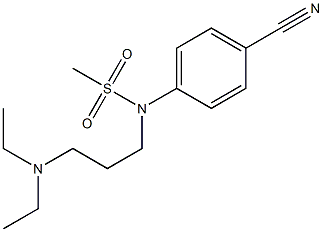 (4-cyanophenyl)-N-[3-(diethylamino)propyl]methanesulfonamide Struktur