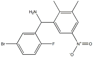 (5-bromo-2-fluorophenyl)(2,3-dimethyl-5-nitrophenyl)methanamine Struktur