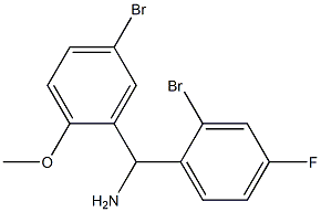 (5-bromo-2-methoxyphenyl)(2-bromo-4-fluorophenyl)methanamine Struktur