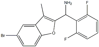 (5-bromo-3-methyl-1-benzofuran-2-yl)(2,6-difluorophenyl)methanamine Struktur