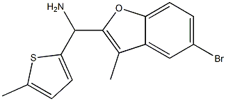 (5-bromo-3-methyl-1-benzofuran-2-yl)(5-methylthiophen-2-yl)methanamine Struktur