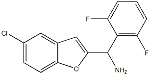 (5-chloro-1-benzofuran-2-yl)(2,6-difluorophenyl)methanamine Struktur