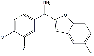 (5-chloro-1-benzofuran-2-yl)(3,4-dichlorophenyl)methanamine Struktur